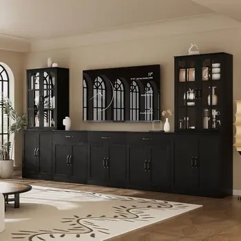 118" TV Stand Entertainment Center with Bookcases 1