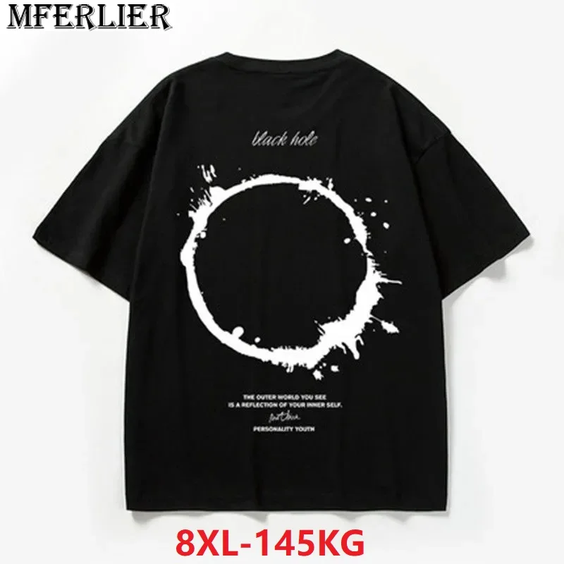 

Футболка мужская летняя с геометрическим рисунком, модная шикарная хипстерская рубашка с коротким рукавом, с мультяшным рисунком размера плюс 8XL, 54