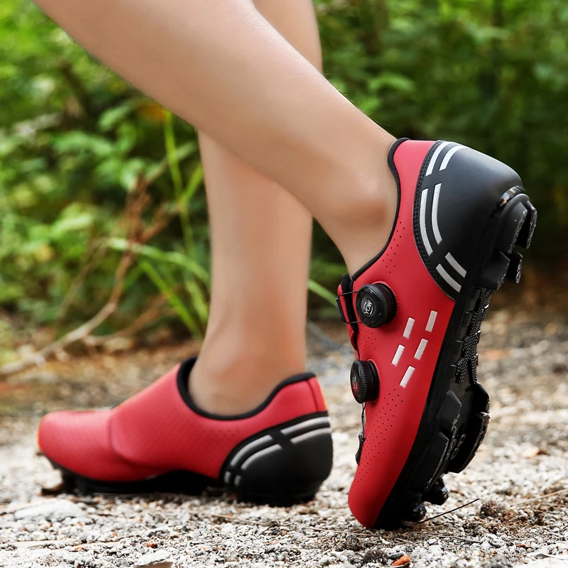 MTB Cycling Shoes Carbon Fiber Men Cleats Road Bike Boots Speed Flat Sneakers Racing Women Trail Mountain Bicycle Shoes SPD cycling shoes
