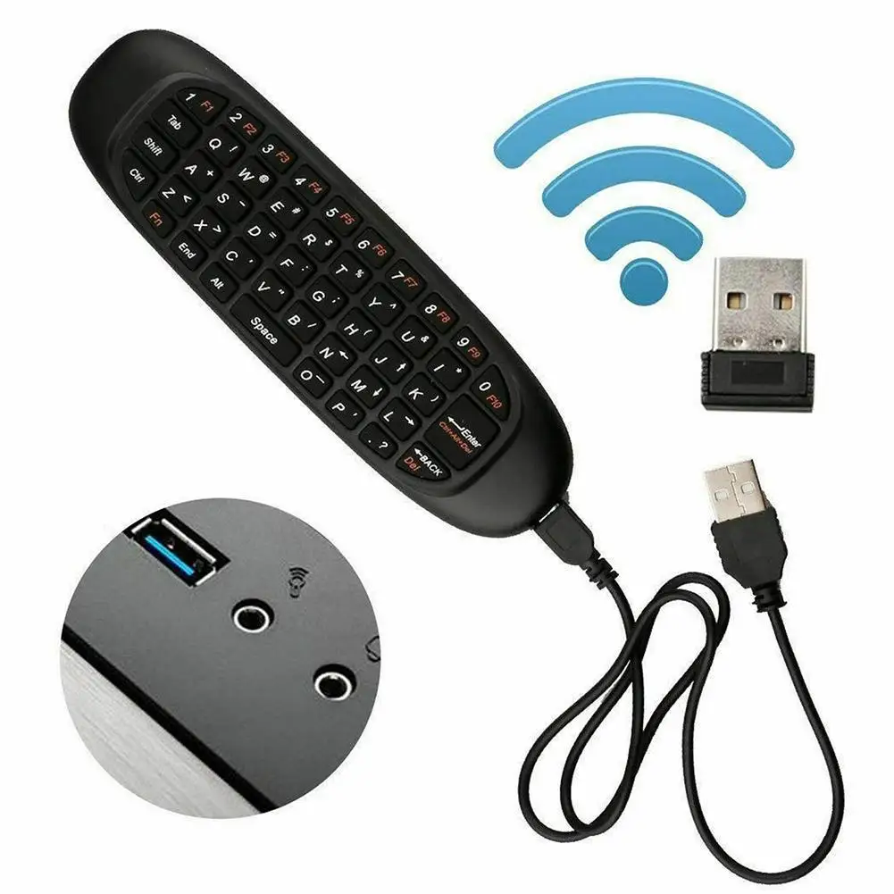 C120 2.4G Telecomando Wireless Multifunzionale Fly Mouse Tv Box Telecomando Smart Tv Air Mouse Tastiera Telecomando