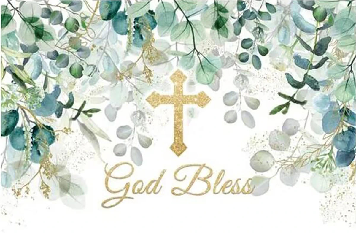 Battesimo Verde Battesimo Baby Shower Girl Leaves Photo Background Party Photography Studio Background