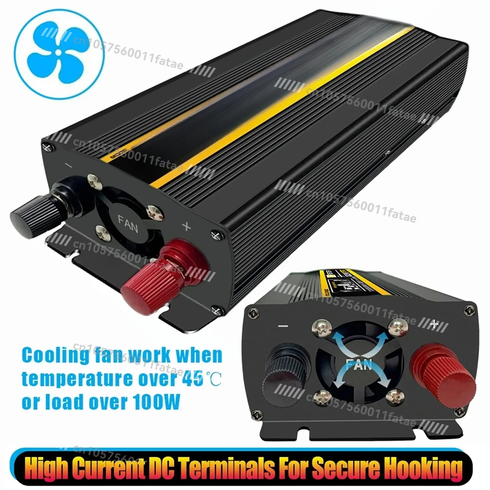 디지털 디스플레이 자동차 가정 야외용 DC12V 220V 변환기 컨트롤러 포함, 12000W 순수 사인파 전력 인버터 전압 변환기