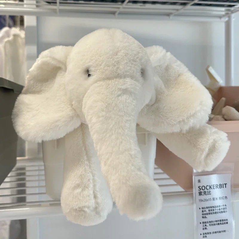 thumbnail image 1 of Super Soft Grey Elephant Plush Toys Cute Stuffed Flappy Ears Long Plush Elephant Animals Plushy Hugging Pillow Kids Xmas Gift, 1 of 5