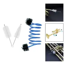 

Trumpet Maintenance Cleaning Care Kit 3 Brushes/Set Trumpet Repair Tool French Horn Saxophone Maintenance Sheet Tail Brush Gig