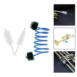 Trumpet Maintenance Cleaning Care Kit 3 Brushes/Set Trumpet Repair Tool French Horn Saxophone Maintenance Sheet Tail Brush Gig