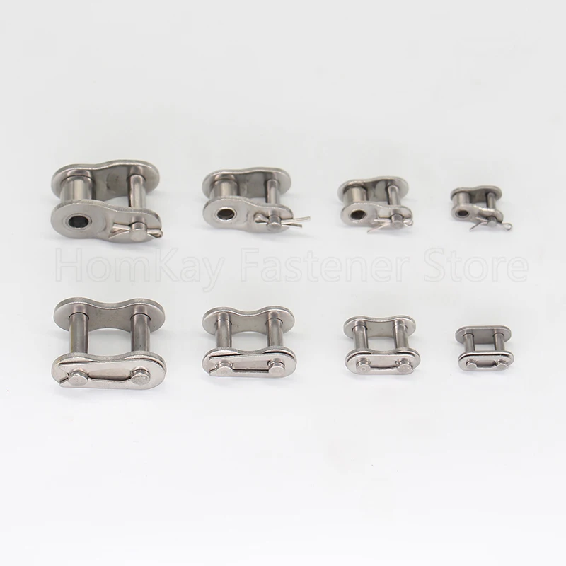Roller Chain Links 304 A2 Stainless Steel 04C 05B 06B 06C 08A 08B 10A 10B 12A 12B 16A 16B 20A #25 #35 #40 #50 #60 #80 #100 motorcycle chain link industrial drive chain