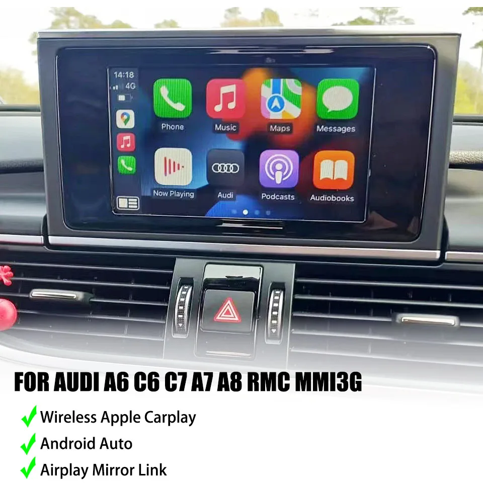 

Автомобильный мультимедийный интерфейс Android для iPhone Apple CarPlay, адаптер для AUDI A6 C7 C6 A7 A8 RMC MMI3G