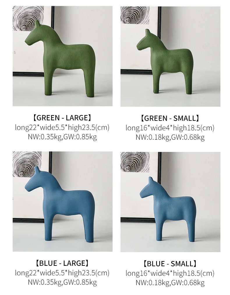 Nordic Ins Wind Wooden Horse Decoration