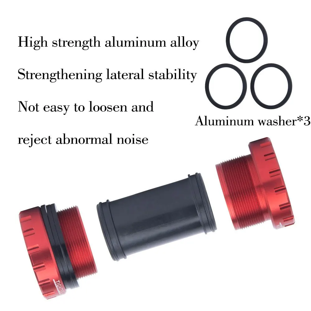 Bicycle Bottom Bracket BOLANY BB91 Bicycle Center Shaft Mountainous Road Bike Bottom Sealed Bearing Threaded Center Shaft Bicycle Accessories