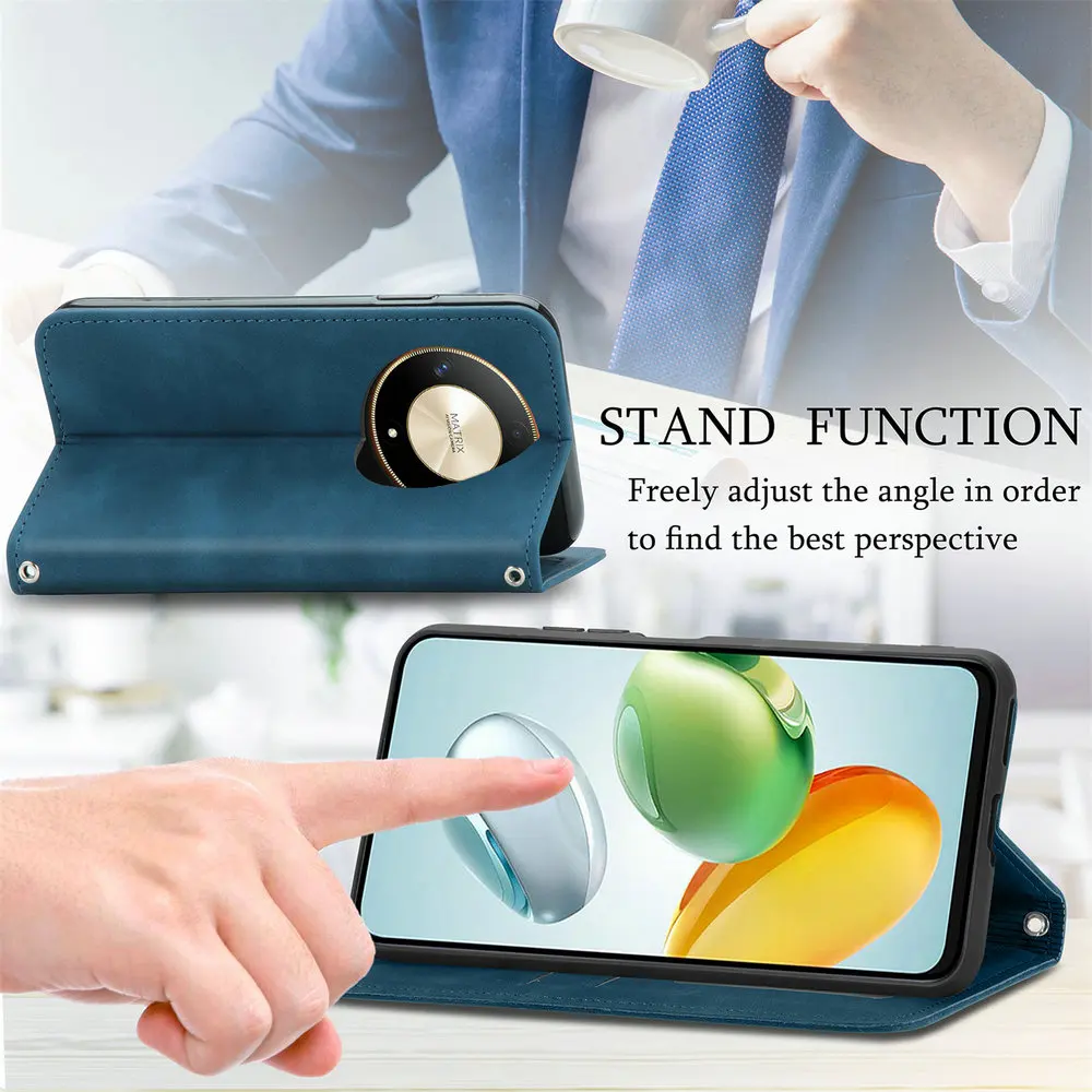 Luxurious Leather Flip Wallet Case