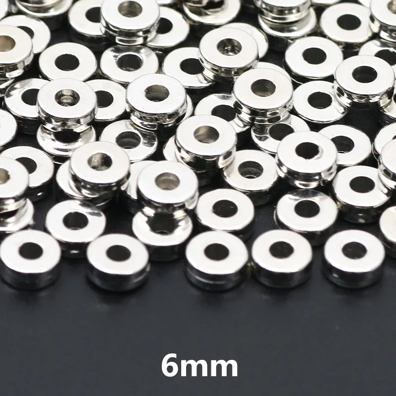 Versatile CCB Charm Spacer Beads - 100pcs Flat Round