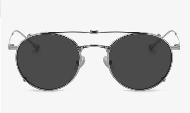 Lunettes De Soleil Rondes Kachawoo - Verres Polarisés UV400 Avec Système Flip-up