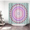 Waterproof Shower Curtain Mandala Flower Printed Bath Curtain Polyester Fabric Geometric Home Bath Decor Curtains With 12 Hooks 3