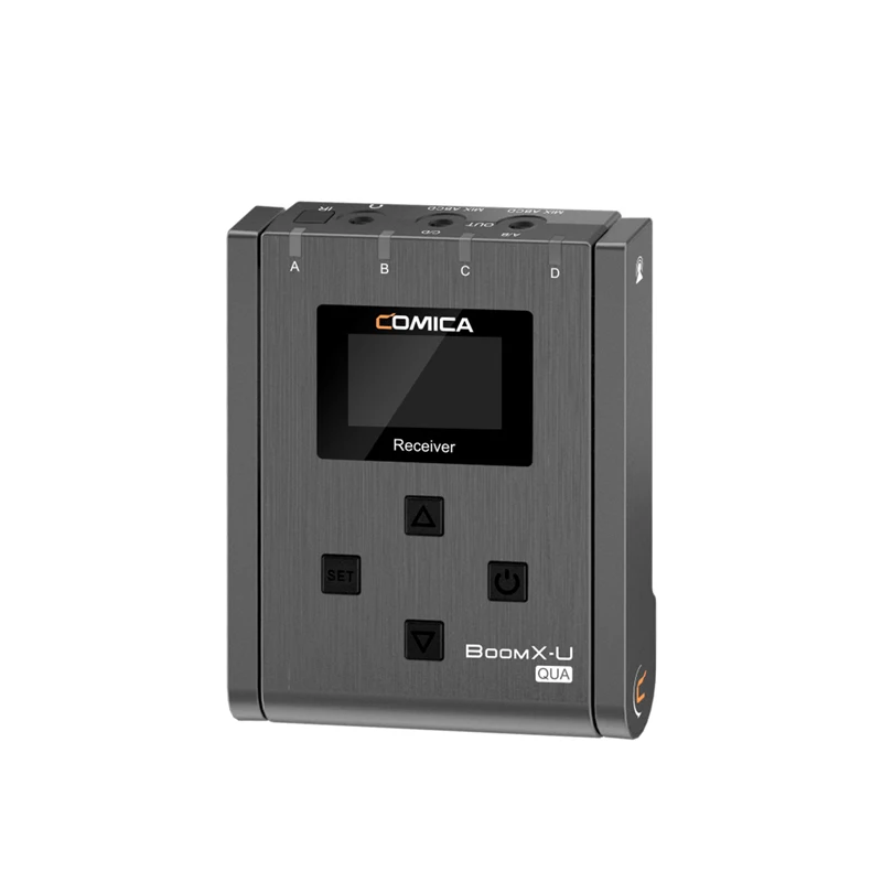

COMICA BoomX-U QUA 4-group Multi-functional Mini UHF Wireless Microphone Lav Mic for DSLR Cameras/ Camcorder/ Smartphone