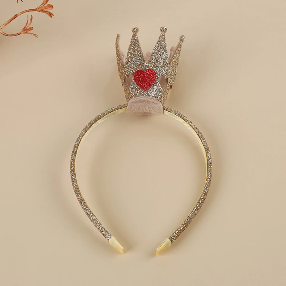 Crown Headband Hair Band for Girls Elegant Glitter Rhinestone Hair Tie Lightweight Kid Hoop for Cosplay Accessories Hair Accessories Hair Headband