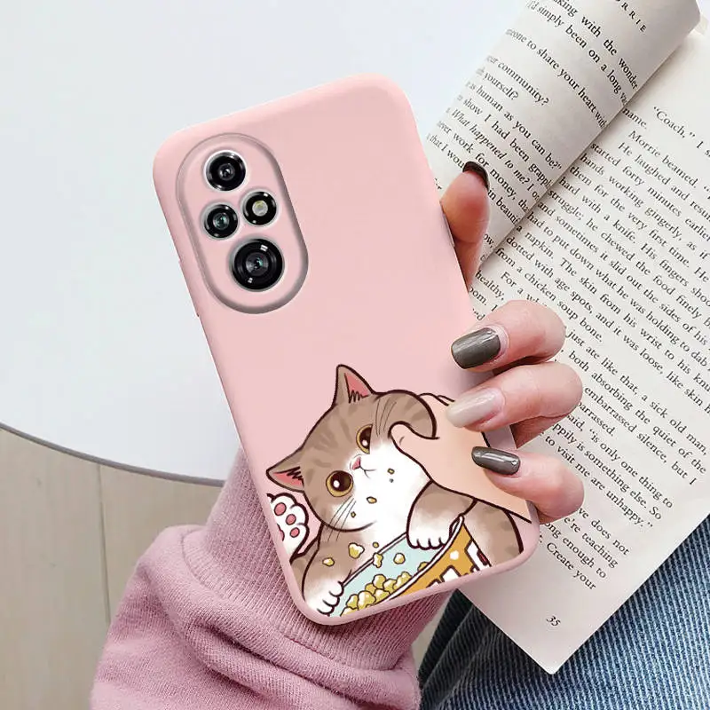 Cute Black Cat Cartoon Case - Soft Back Shell Cover