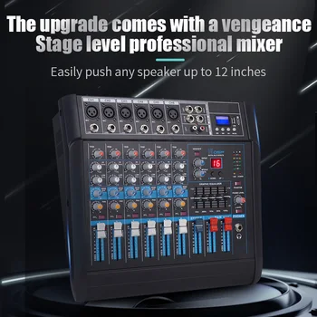 Factory Direct NXG Professional Power Amplifier Mixer 4/6 Channel 350W+350W/450W+450W 16DSP Reverberation Bluetooth Wireless USB Playback 48V Phantom Power Audio Mixing Console For Stage Karaoke Live Show 4