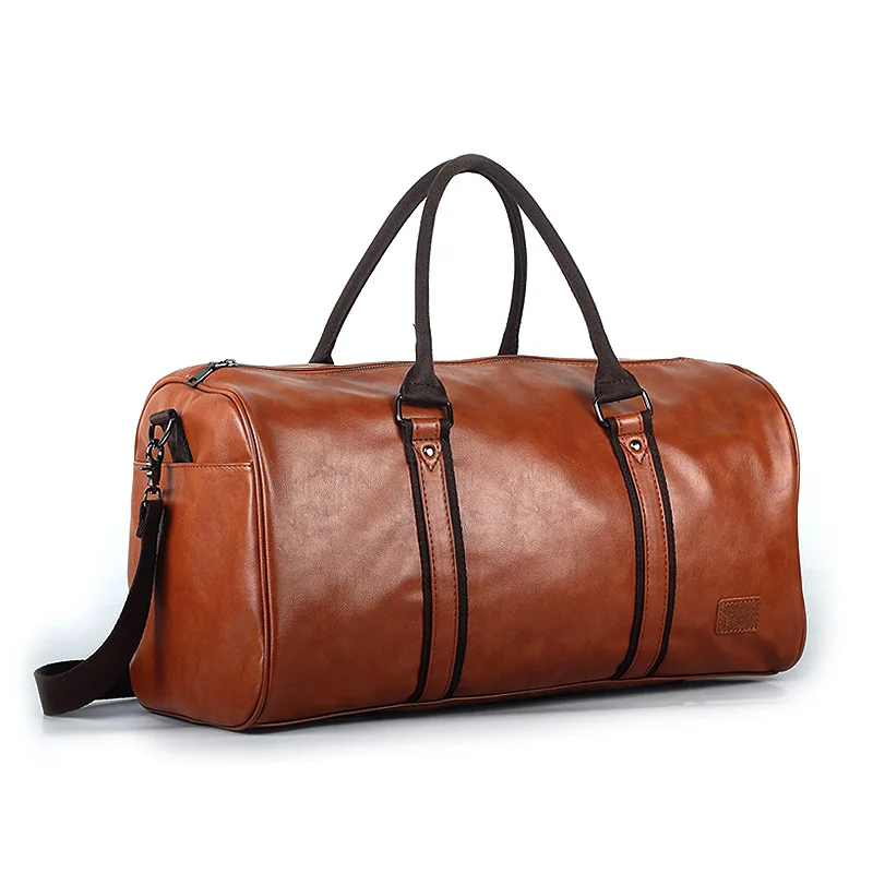 Leather Handbag Gym Bag Fitness Travel Shoe Pocket Luggage Outdoor Shoulder Crossbody Duffle Side Sac De Sports Bag For Men 5