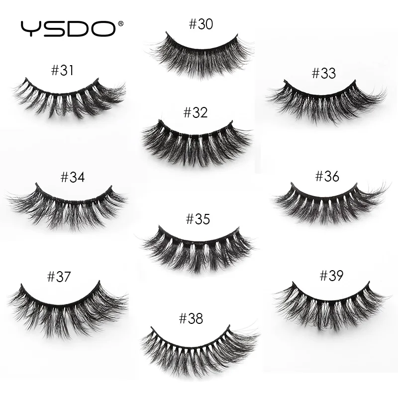 Natural Mink False Eyelashes Bulk Wholesale Fluffy Wispy Lashes