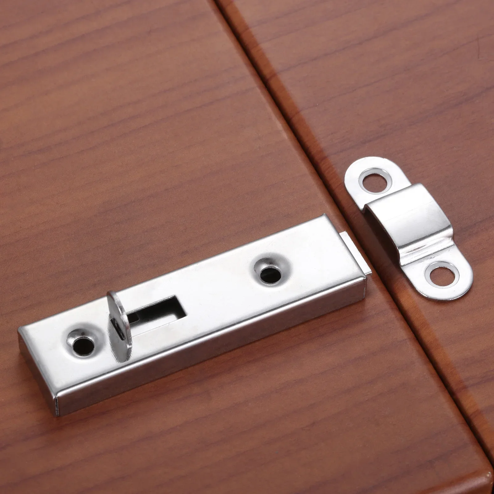 Door Latch 1pc Door Window Security Bolt Button Open Lock Latch Home Hardware with Screws 61*16mm Metal