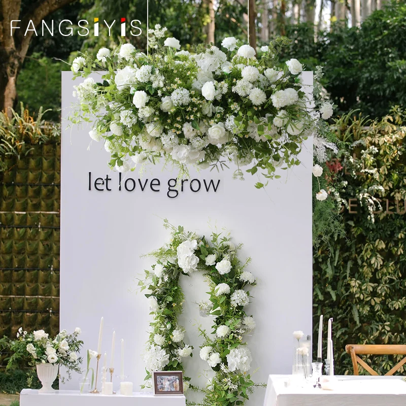 

Customized pendant wedding decoration flower arrangement roses peonies green plants party flower Runner's long flower Decor
