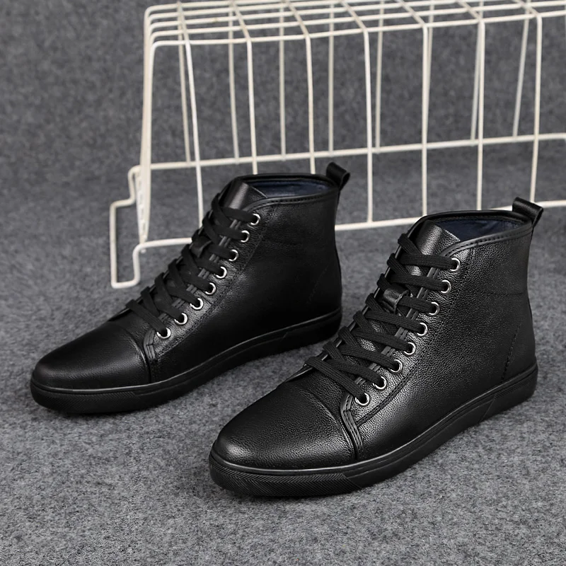 Herren Winterstiefel Aus Echtem Leder Für Warme Outdoor Tage_voghion.com