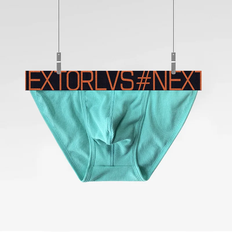 

ORLVS Men's High Fork Underwear Cotton Breathable Large Bag Low Waist Triangle Pants Men's OR696