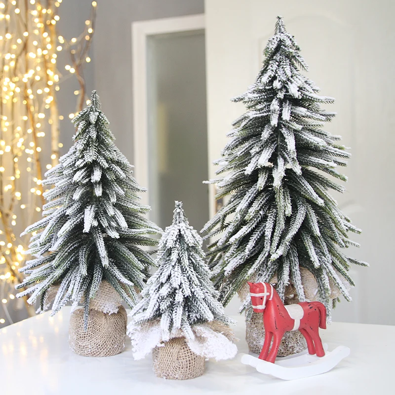 

2022 Christmas Artificial mini Xams tree tabletop display window restaurant front desk store decorations ornaments for home