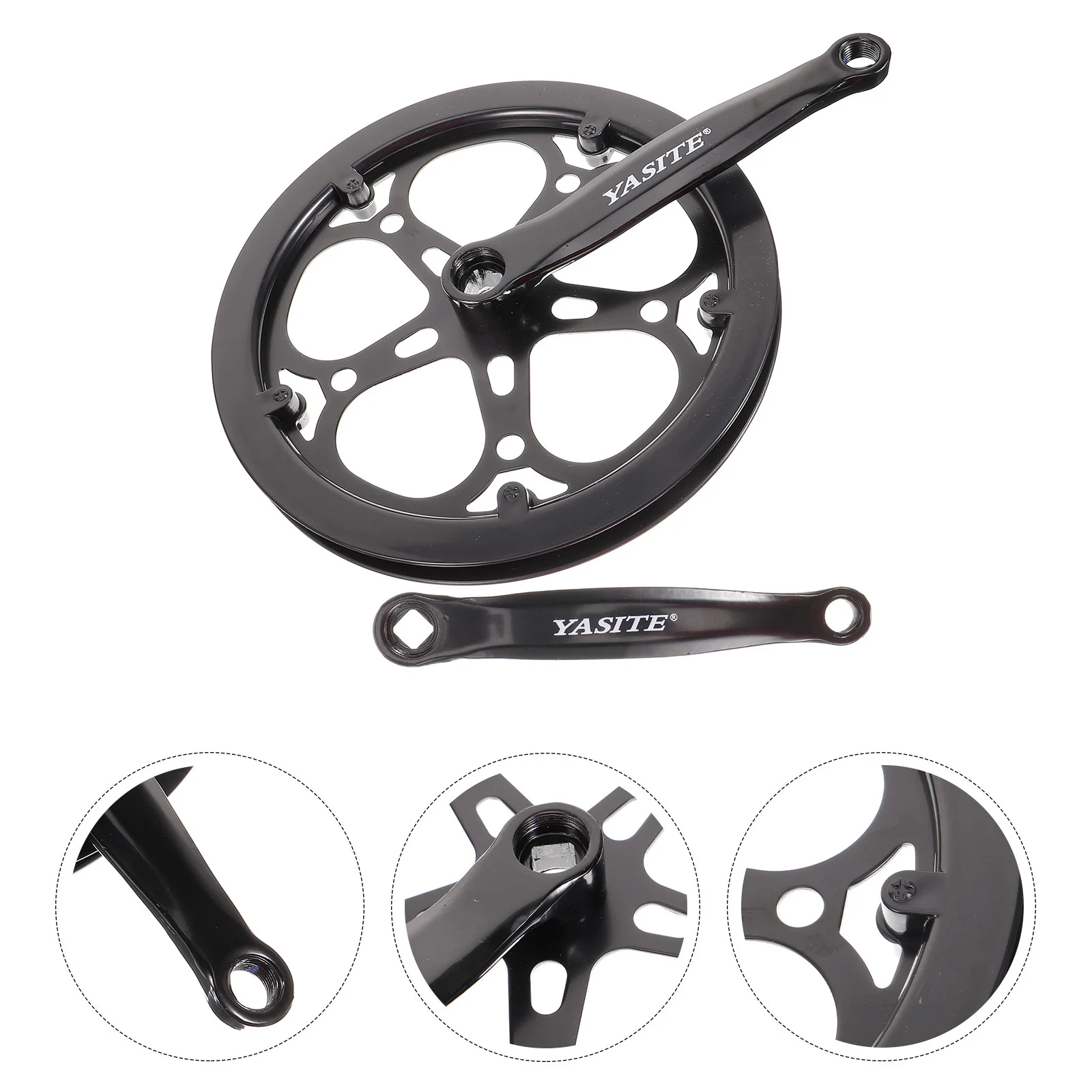 

Bicycle Crankset Metal Sprocket Gear Bike Replacement Accessories for Single Speeds Electric
