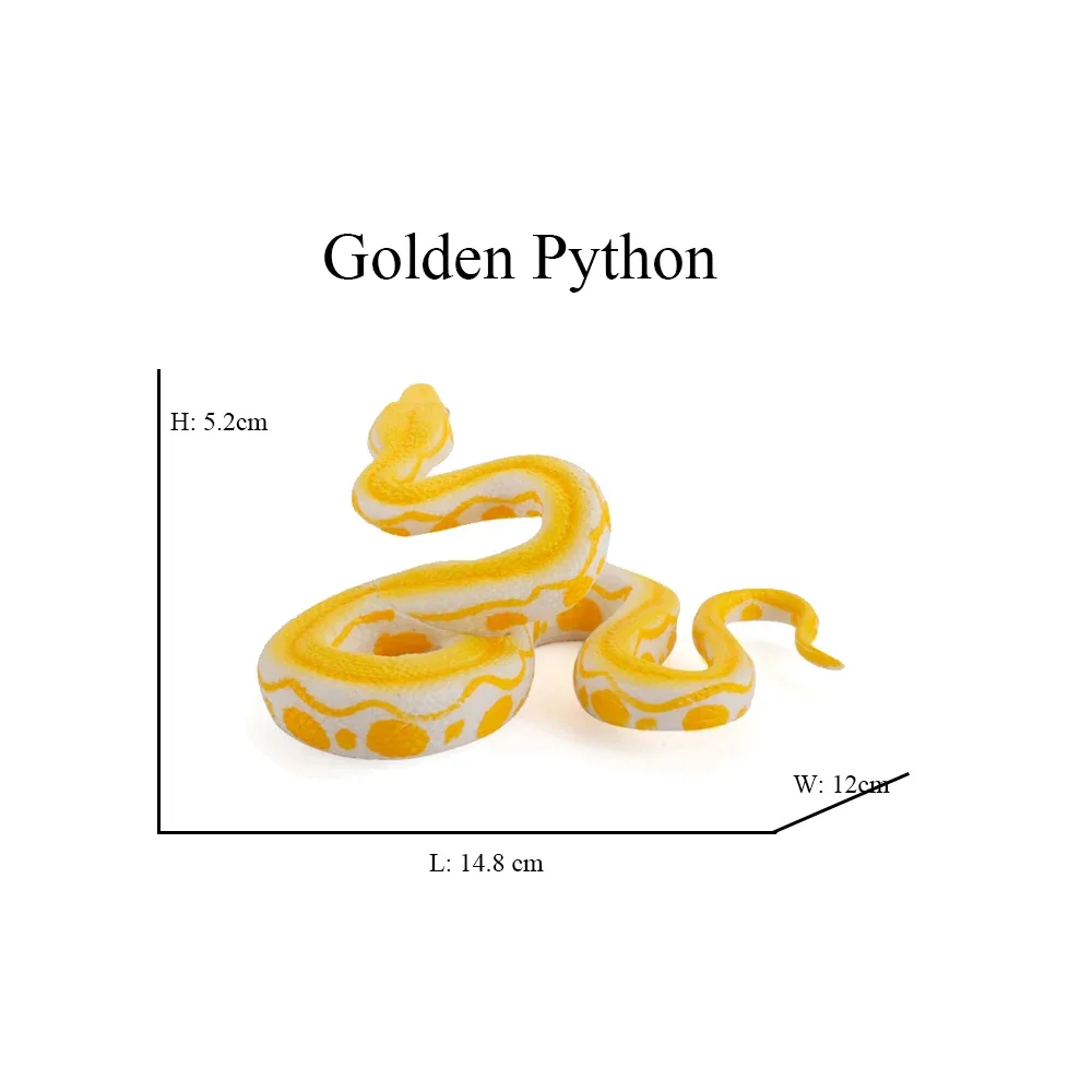 Komodo Dragon Crocodile Snake Python Reptiles Animal Figurines Action Figure Toy Model Kids Gifts Educational Collectible Decor