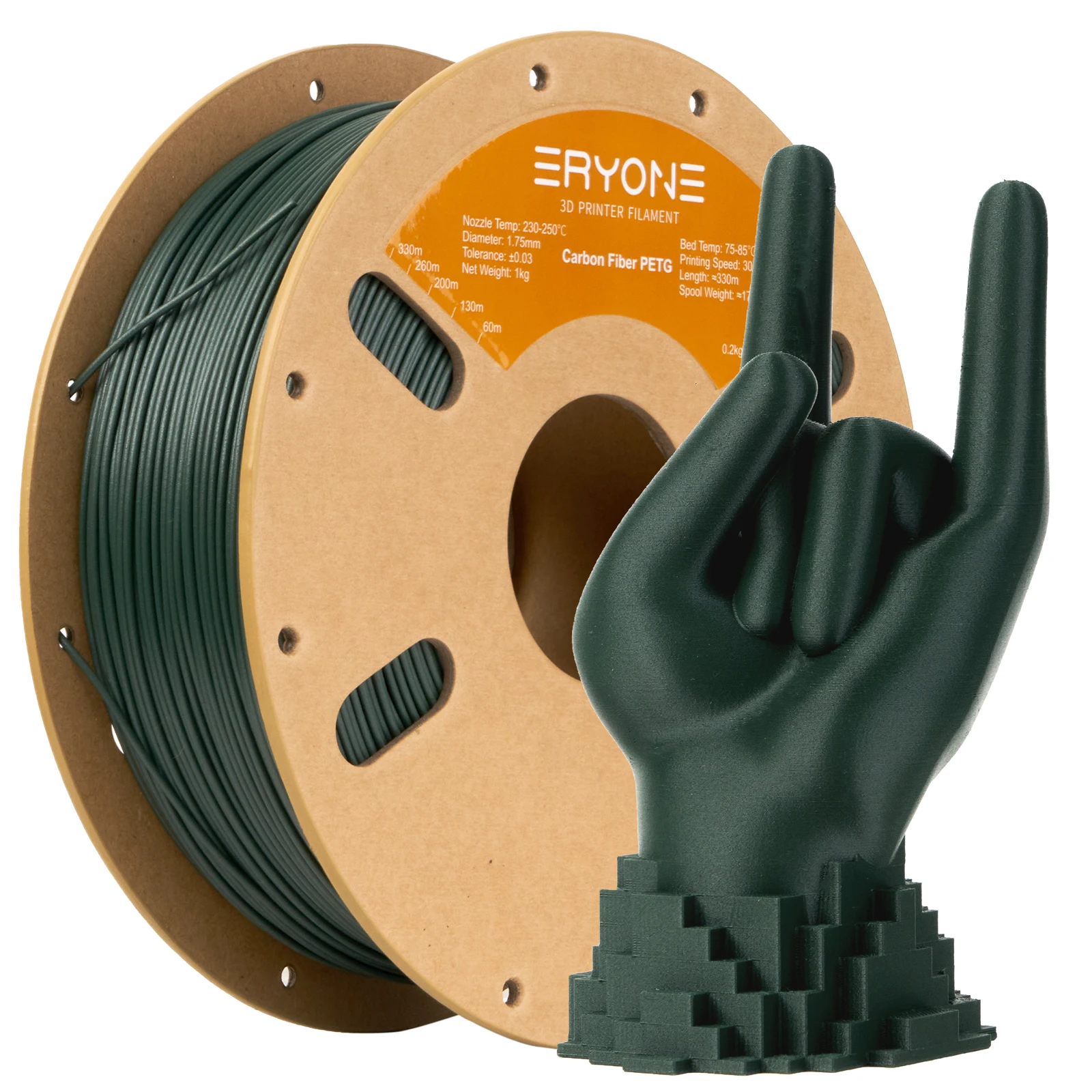 ERYONE Großer Ausverkauf 5KG PETG Carbon Fiber Premium Filament für 3D-Druck, Mehrfarbig Erhältlich, PETG-CF Filament, 1KG/Spule – Detail 8