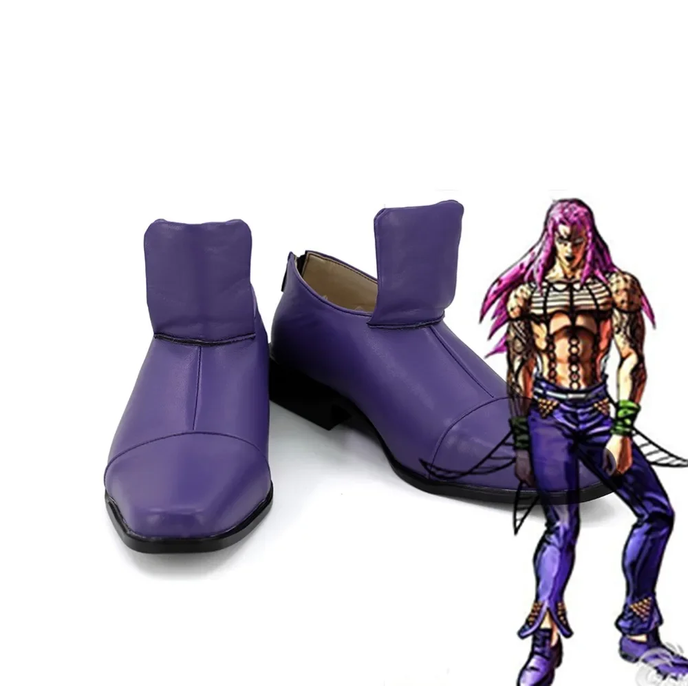 

JoJo's Bizarre Adventure 5 Diavolo Cosplay Shoes Purple Boots Custom Made Any Size