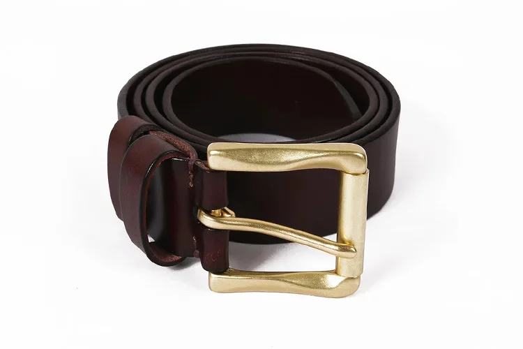

Shipping.2024 Free new style 100% cow leather copper pin buckle belt.brand genuine vintage belts.sales quality