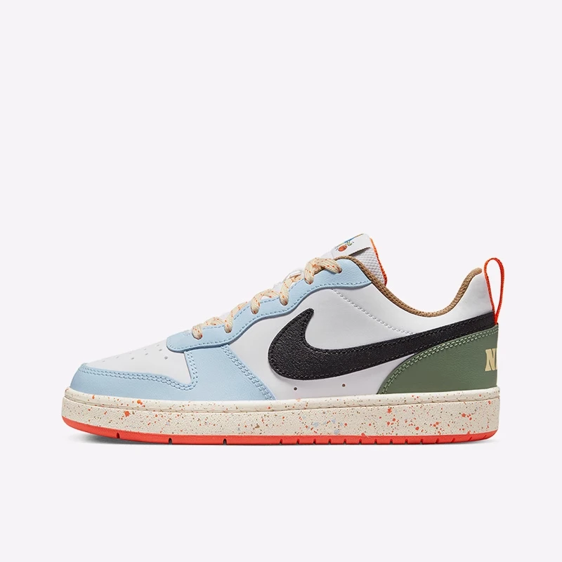 Nike Nike Women's Shoes Court Borough Low White Blue Women's Low-Top Casual Sneakers DX6052-101