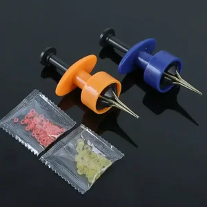 Random Color ABS Worm Bait Clip Portable Blue Orange Lightweight Bait Device Bait Clip Fishing Accessories