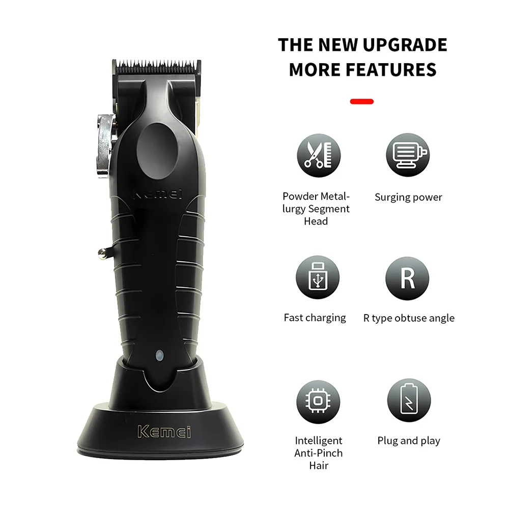 Kemei Professional Precision Fade Hair Clippers Cordless Rechargeable Beard Trimmer for Barber hair clipper hair trimmer