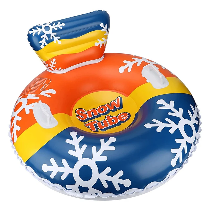 Snow Tube Inflatable Snow Sled For Kids And Adults With BackrestSleds