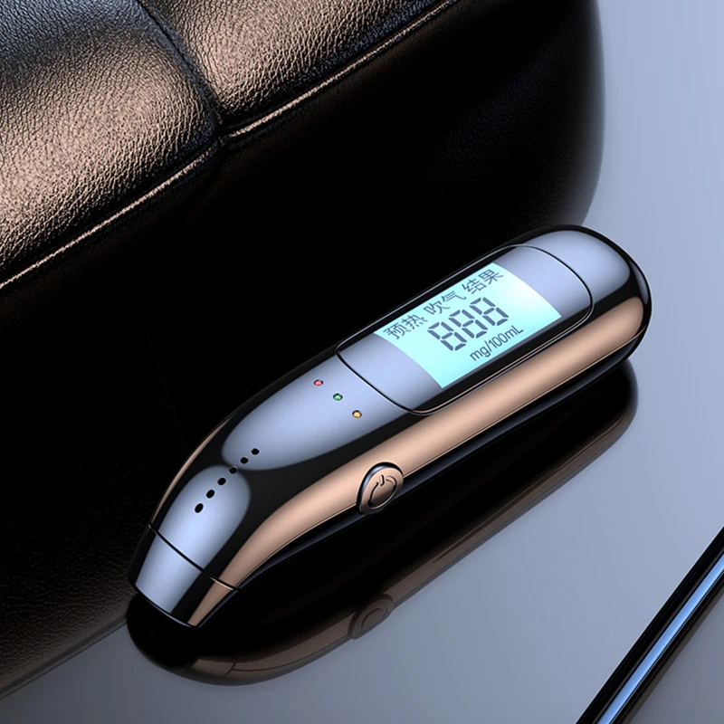 Rechargeable Alcohol Tester Analyzer Digital LCD Display Breathalyzer Breath Alcohol Detector Car Electronics Test Tools