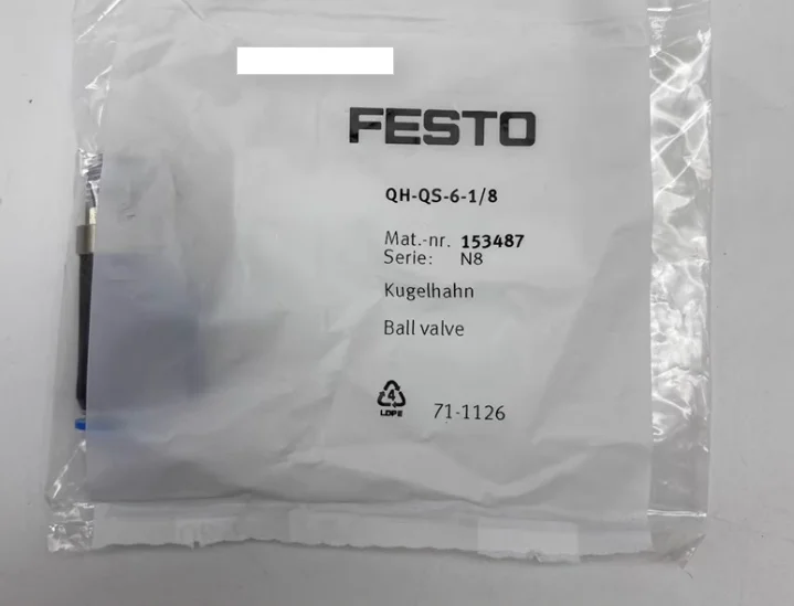 2 Pezzi Nuova Valvola A Sfera Originale Festo Qh-Qs-6 153484 Qh-Qs-6-1/8 153487 Qh-Qs-4 153483