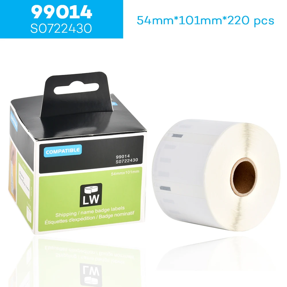 Rolos Compatíveis Dymo Etiqueta 99014 Rolo Papel 54*101 mm Etiquetas para Dymo Labelwriter Lw450 450 Turbo Fita Impressora Máquina 6 - Imagem 4