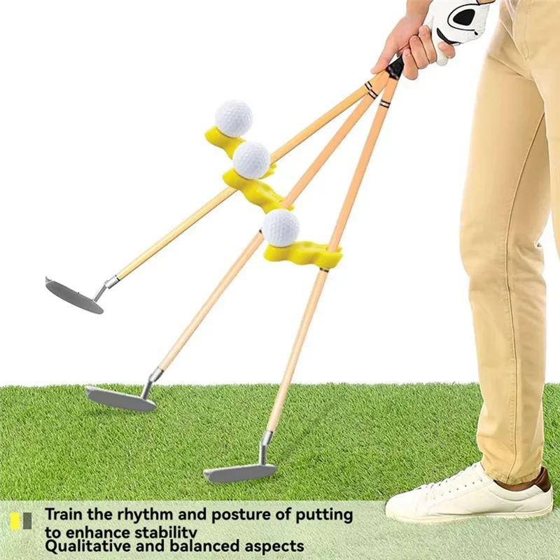 XSXS-กอล์ฟแบบพกพาสําหรับใส่เทรนเนอร์ Putt Training Aids Straight Line ...
