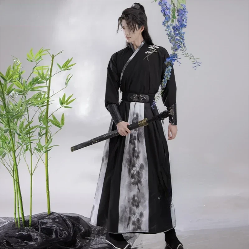 

Traditional Chinese Clothing Hanfu Dress Male Swordsman Folk Dress Ancient Han Dynasty Oriental Dance Costumes Halloween Outfits