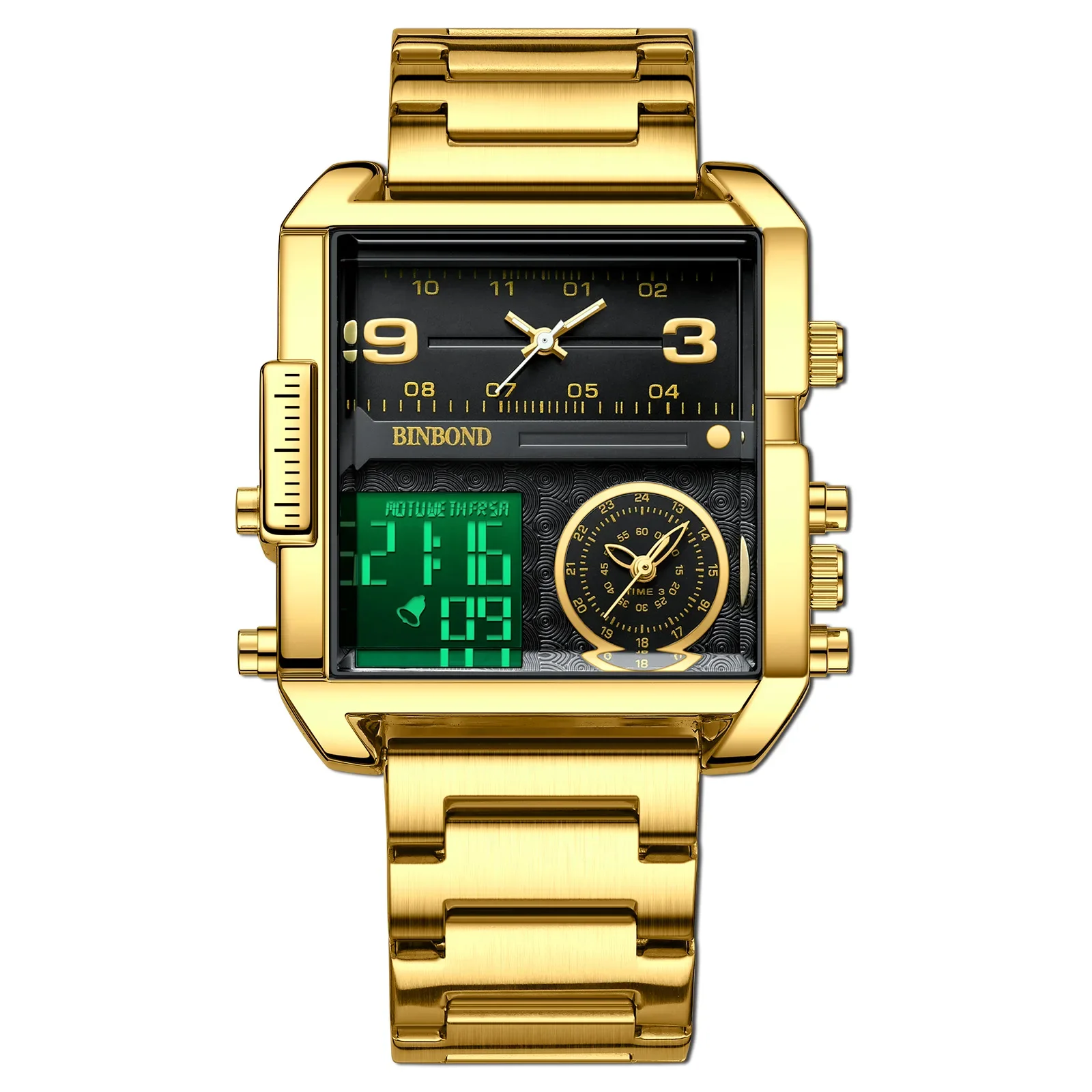 Watch Oversized Dial Multi-Function Sports Quartz Watch Men's Table Men's Watch Fashionh