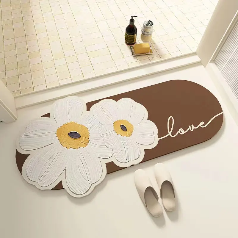 

bathroom entrance carpet floor mat, bathroom anti-skid mat GREY