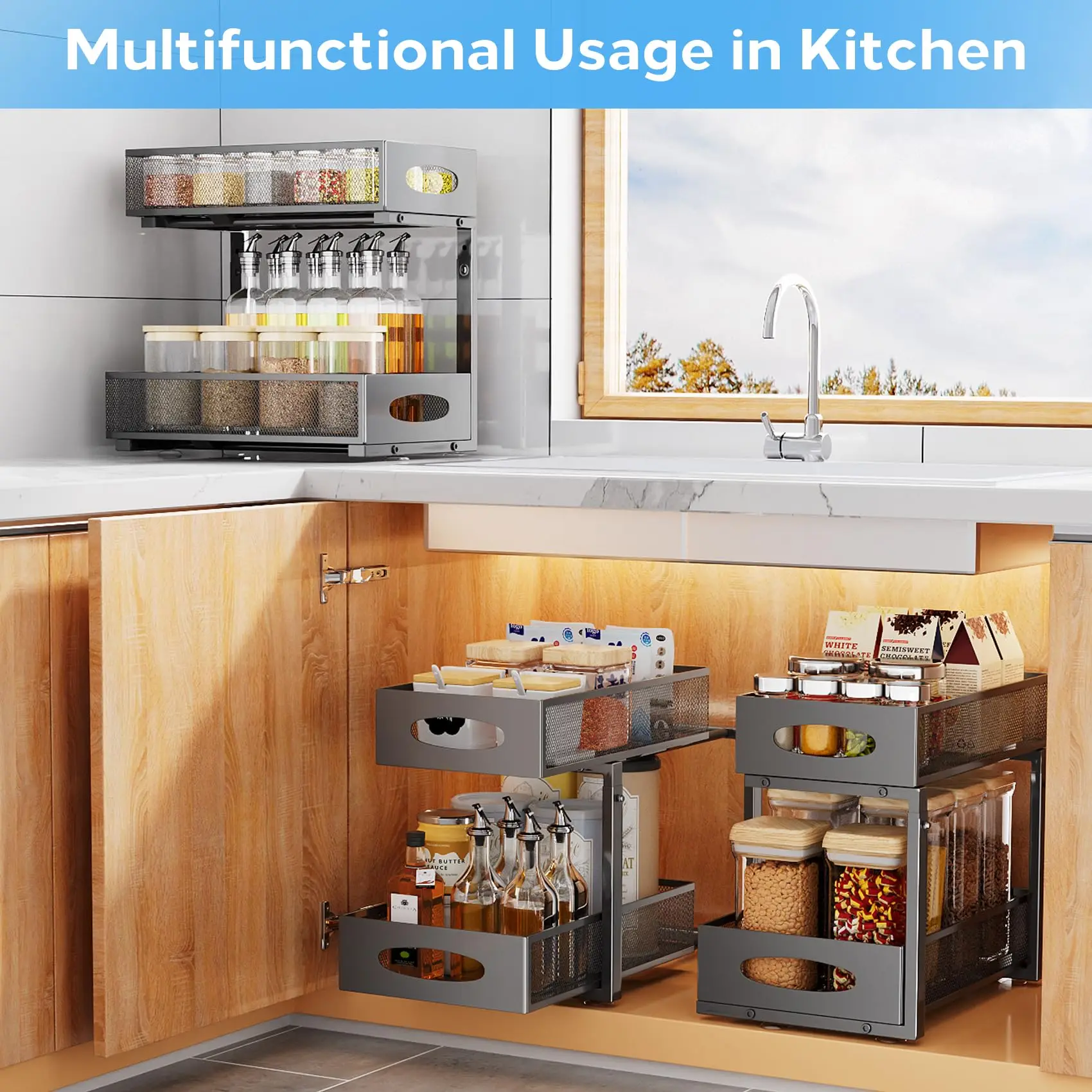 2-Tier Under Sink Organizer 3