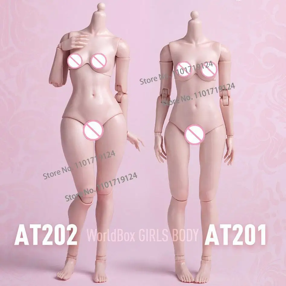 

Worldbox AT201 AT202 1/6 Girls Joint Flexible Body Normal Fat Leg 12'' Female Soldier White Suntan Skin Action Figure
