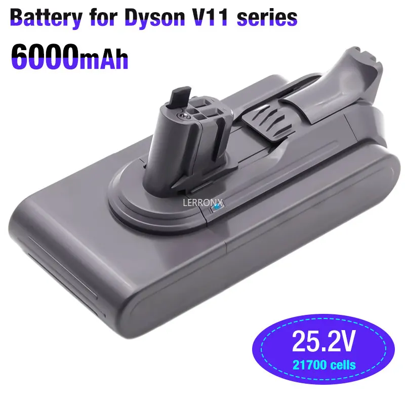 25.2V 6000mAh Liion Rechargeable Replacement Battery for Dyson V11