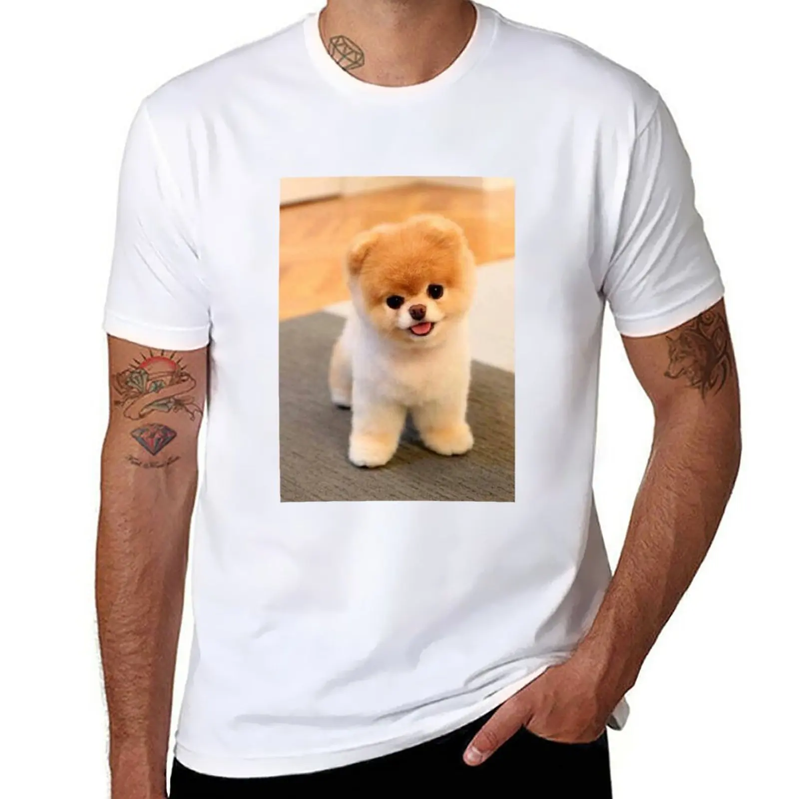 

Dog Boo T-Shirt oversizeds korean fashion customs blanks mens white t shirts