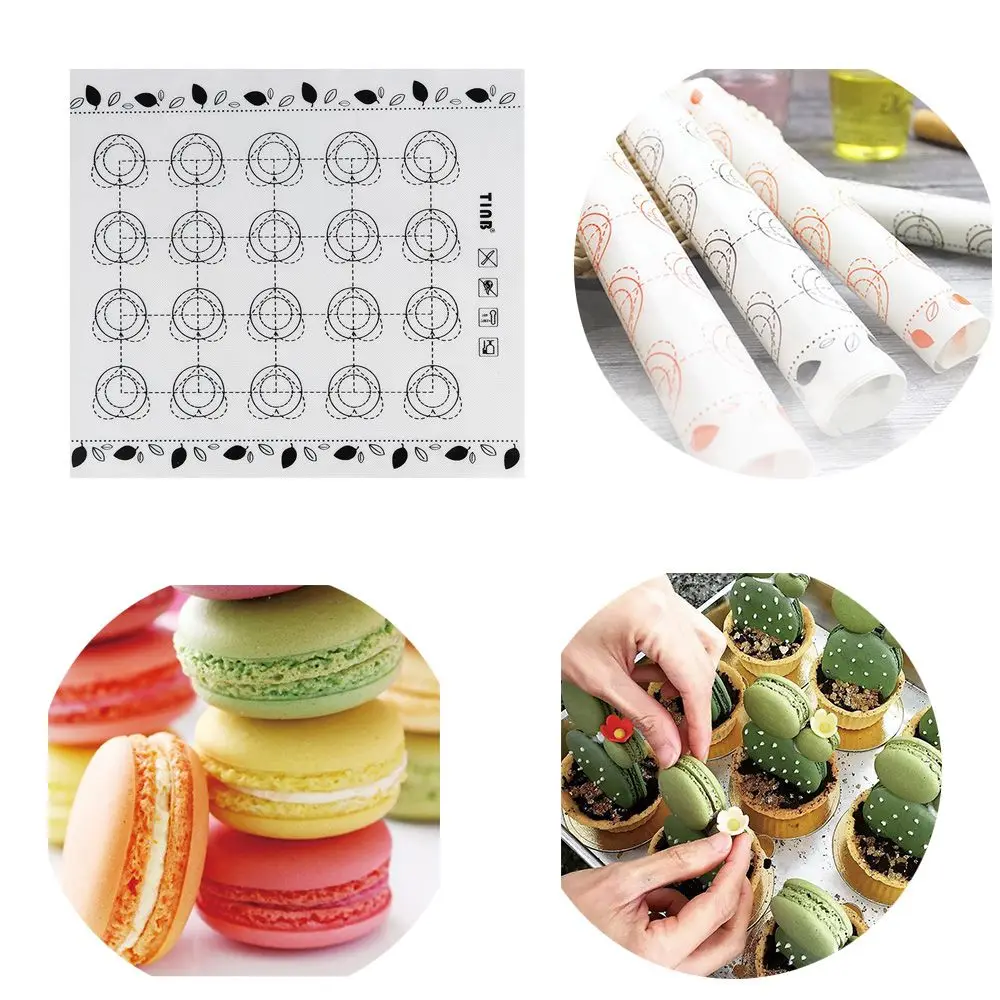Macaron Baking Mat Bakeware Forno Impastare Pasta Pasticceria Torta Foglio Rolling Pad Antiaderente