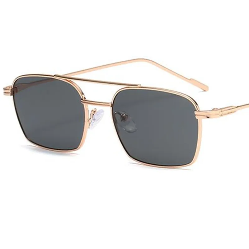 Enhanced Product Title:  
Unisex Double Beam Anti-UV Sunglasses with Ornamental Alloy Frame